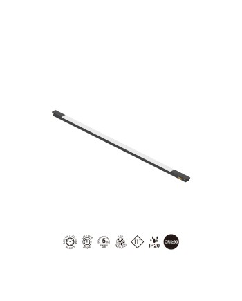 MAGNETO mini * LINEAL LED 6W 110º NEGRO